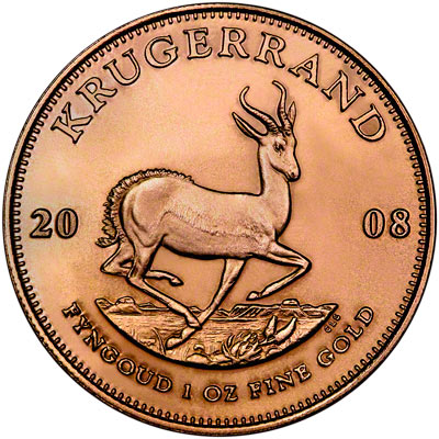 Reverse of 2008 One Ounce Krugerrand