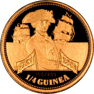 Reverse of 2008 Gold Proof Quarter Guinea