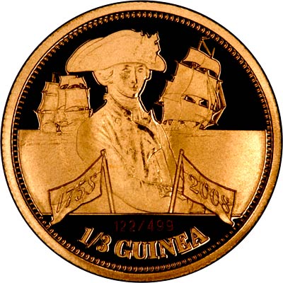 Reverse of 2008 Gold Proof Third Guinea