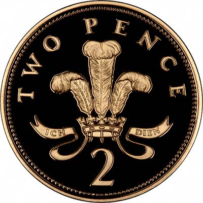 Obverse of Gold Proof Twenty Pence from Emblems of Britain Set