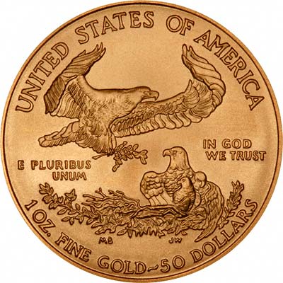 Reverse of 2008 One Ounce Gold Eagle