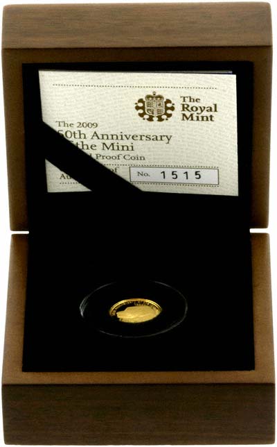 2009 Alderney 50th Anniversary of the Mini Gold Proof One Pound in Presentation Box