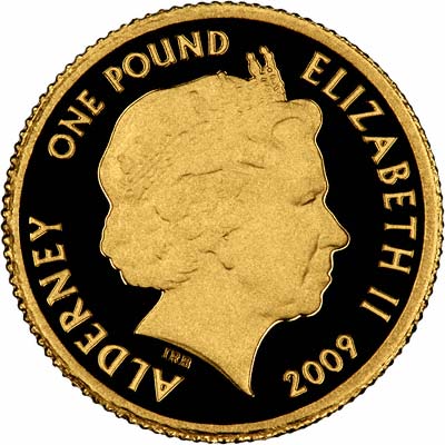 2009 Alderney 50th Anniversary of the Mini Gold Proof One Pound Coin