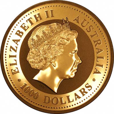 Obverse of 2009 Australian Ten Ounce Gold Coin