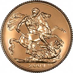 Reverse of 2009 Gold Sovereign