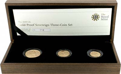2009 Three Coin Gold Proof Set in Case