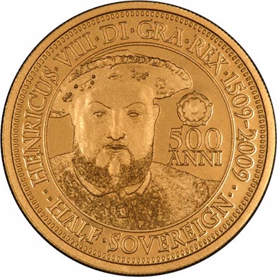 Reverse of 2009 Gold Proof Half Sovereign