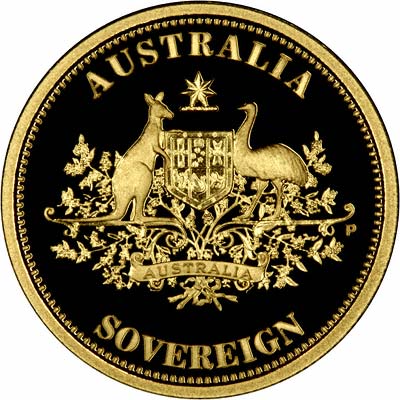 Reverse of 2010 Australian Gold Proof Sovereign