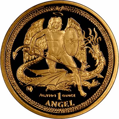 Reverse of 2010 Manx Gold Angel