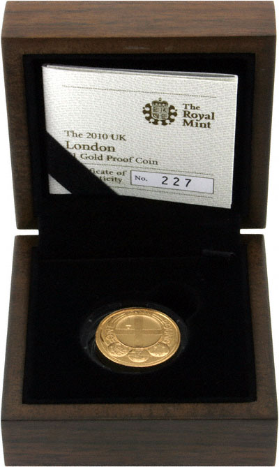 2010 Gold Proof £1 Coin in Presentation Box