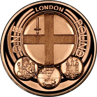 Reverse of 2010 Gold Proof £1 Coin