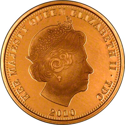Obverse of 2010 Gold Proof Sovereign