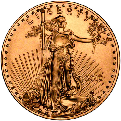 Obverse of 2010 One Ounce Gold Eagle