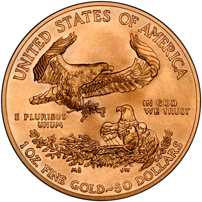 Reverse of 2010 One Ounce Gold Eagle