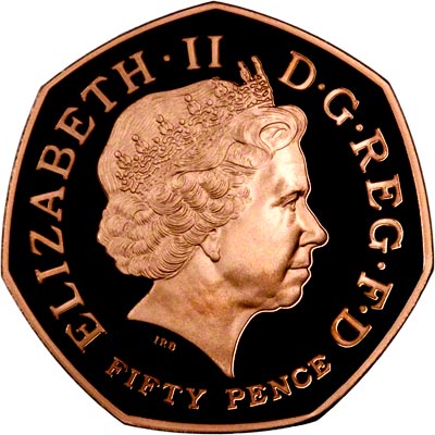 Obverse of 2011 WWF Gold Proof Fifty Pence