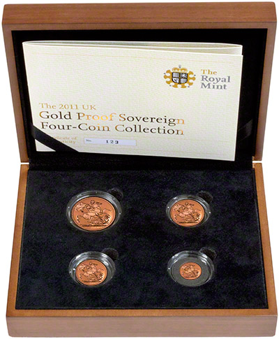 2011 Gold Sovereign 4 Coin Proof Set in Case