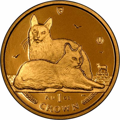 Reverse of 2011 Manx Gold Crown