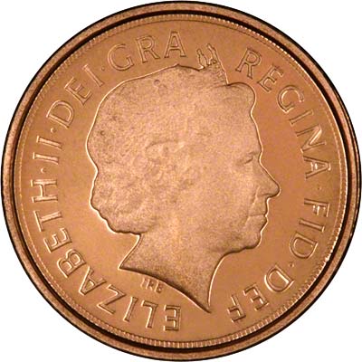 Obverse of 2011 Proof Quarter Sovereign