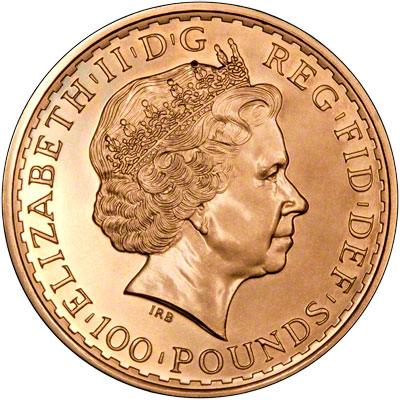 Obverse of 2012 One Ounce Gold Britannia