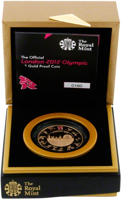 2012 London Olympics Five Pound Crown in Presentation Box