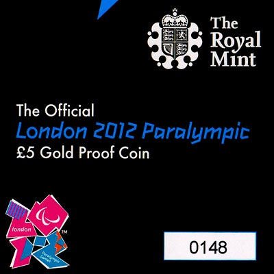 2012 London Paralympics Five Pound Crown Certificate
