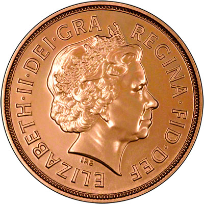 Obverse of 2012 Uncirculated Sovereign