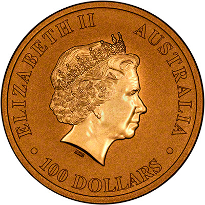 Obverse of 2013 One Ounce Gold Nugget