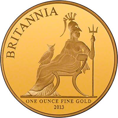 Reverse of 2013 Gold Britannia