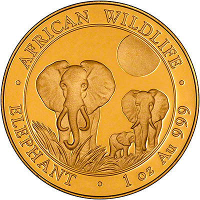 2014 Somalia 1000 Shillings Elephant Reverse