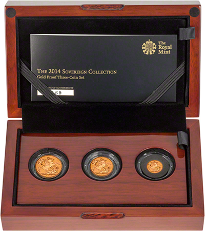 2014 Standard 3 Coin Gold Proof Sovereign Set