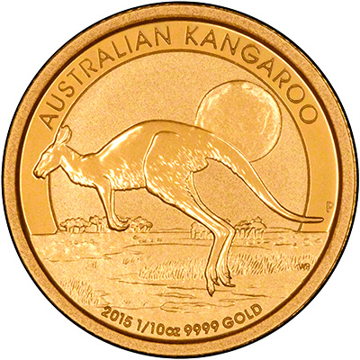 Obverse of 2015 Tenth Ounce Gold Nugget