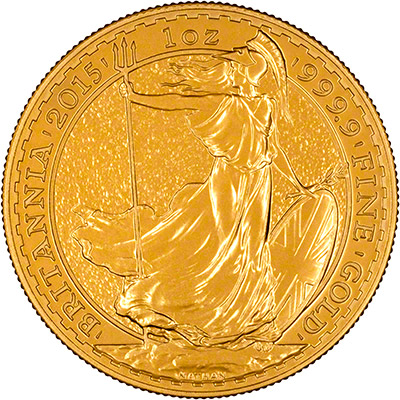 Reverse of One Ounce Britannia - One Hundred Pounds