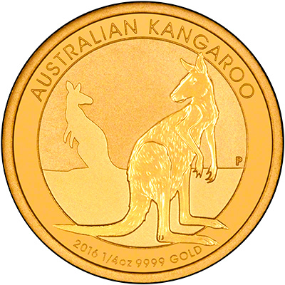 2016 Quarter Ounce Gold Nugget Kangaroo Reverse
