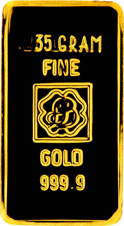 35 Gram Gold Bar with Rose Logo & Monogram