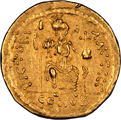 Obverse of Byzantine Gold Coin