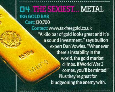 FHM Gold Bar Article