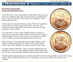 Accent Rare Coins Krugerrands Page