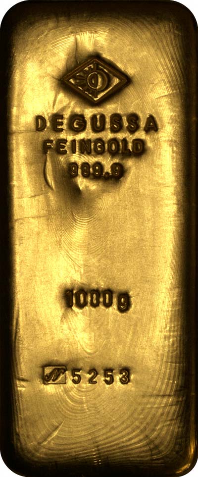 Obverse of 1000g Gold Bar