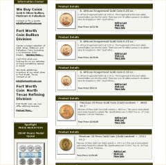 Fort Worth Coin Gold Coins Page