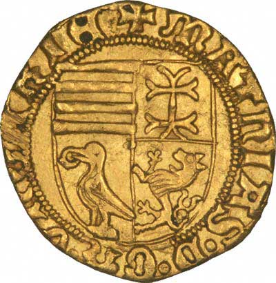 Reverse of Hungarian Gold Florin of Mathias I
