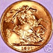 Reverse of 1891 Sovereign