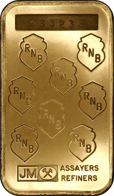 Republic National Bank of New York Johnson Matthey One Ounce Gold Bar