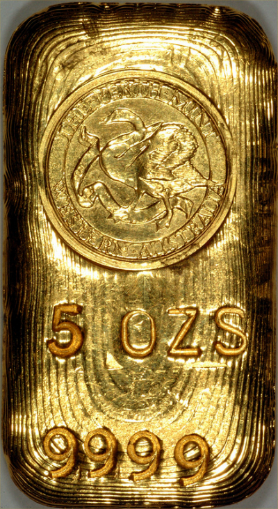 Perth Mint Five Ounce Gold Bar