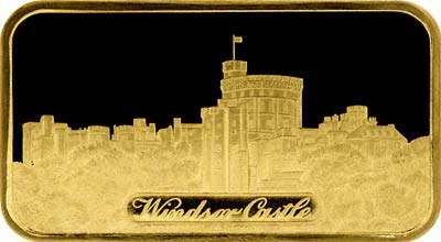 Obverse of Windsor Castle Gold Ingot
