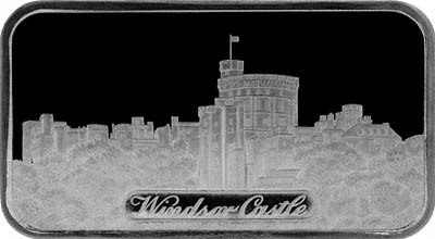 Obverse of 1972 Windsor Castle Silver Ingot