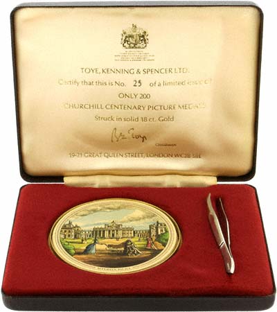 Miniature Coloured Print Medallion in Presentation Box